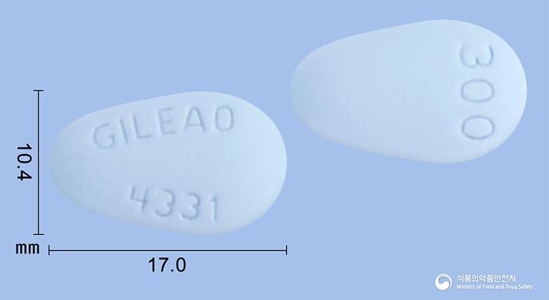 비리어드정(테노포비르디소프록실푸마르산염)