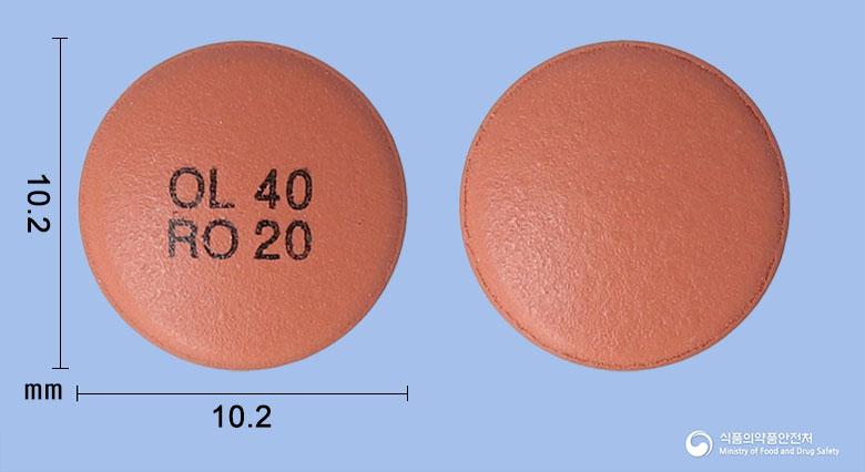 올로스타정40/20밀리그램(올메사르탄메독소밀, 로수바스타틴)