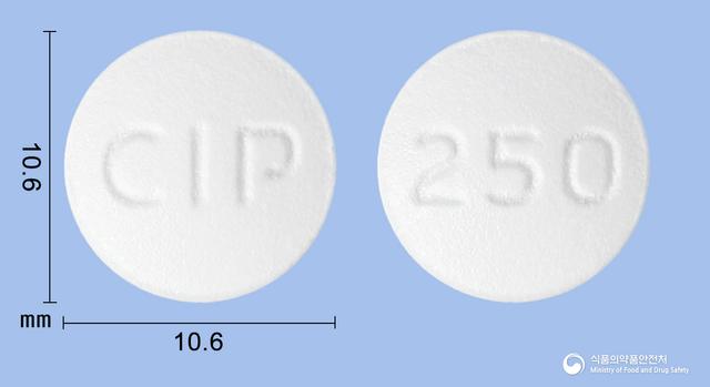 싸이프로신정250mg(시프로플록사신염산염수화물)