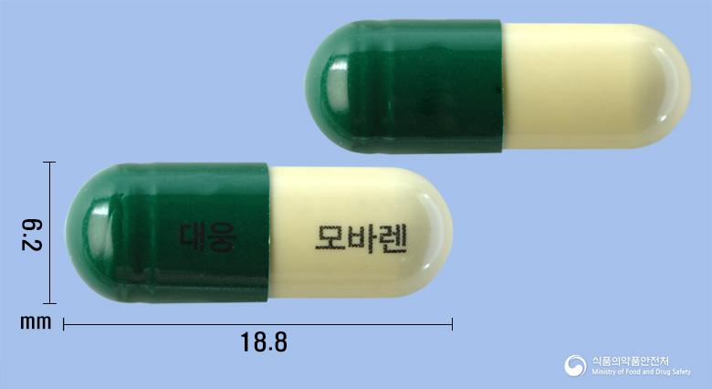 모바렌캡슐 - (주)대웅제약 - 성분 약용효모, 케라틴, 티아민질산염, 판토텐산칼슘, L-시스틴, p-아미노벤조산