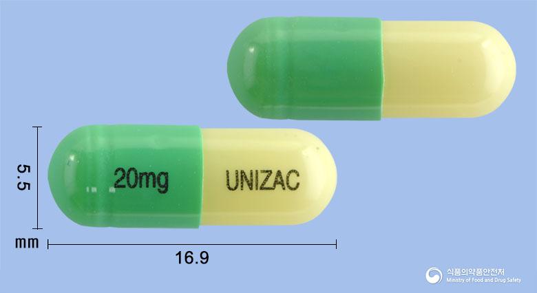 유니작캡슐20밀리그램(플루옥세틴염산염) 