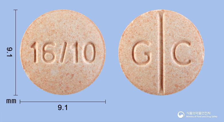 칸데디핀정16/10밀리그램