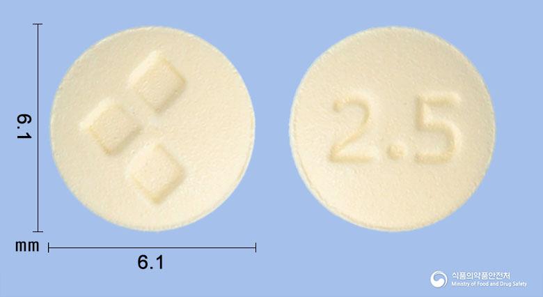 명인리바록사반정2.5밀리그램