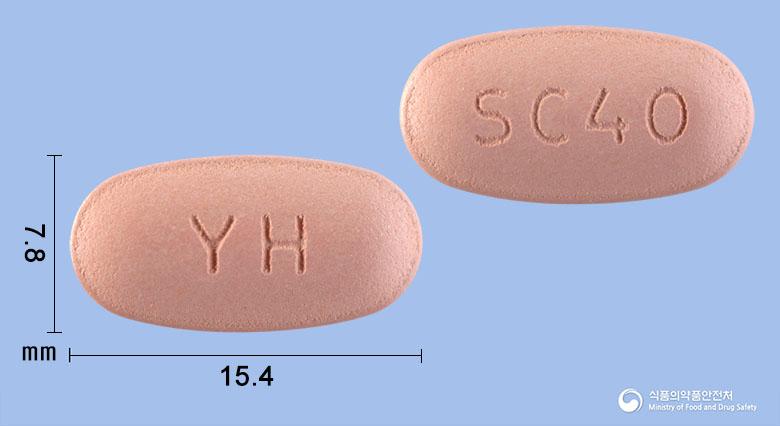 에소피드정40/600밀리그램