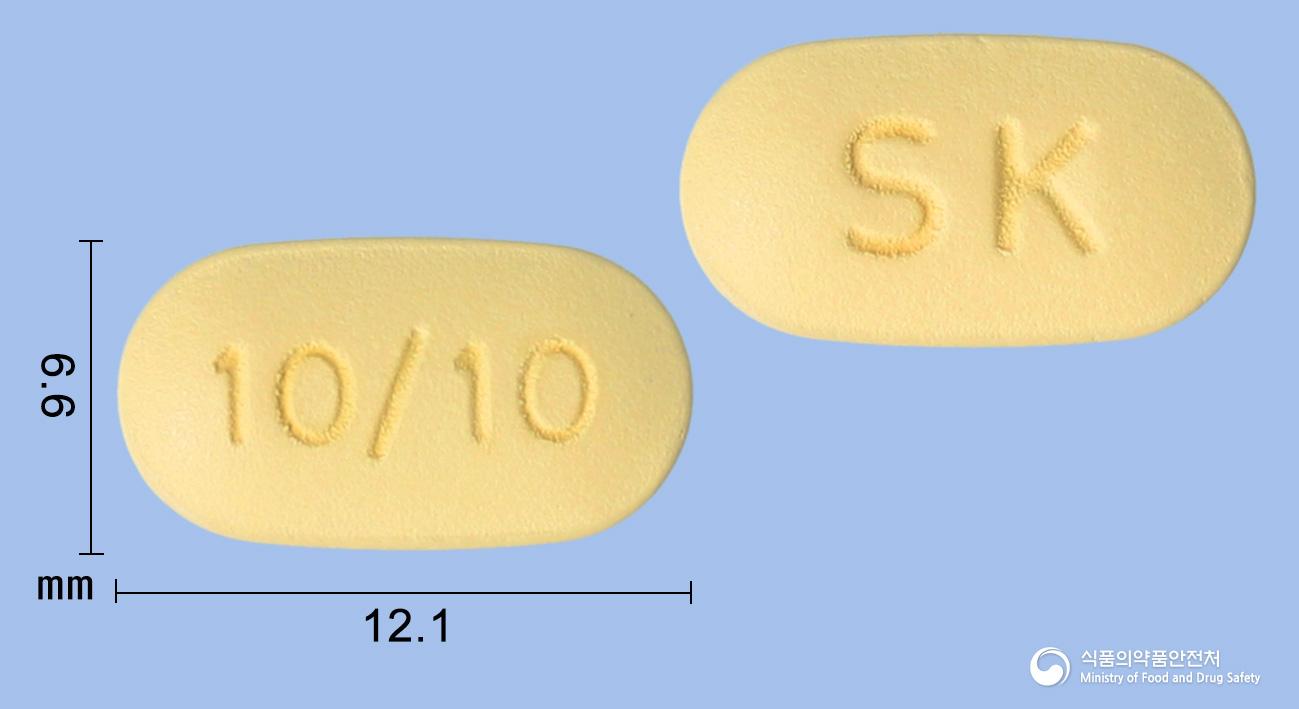 토스젯에이정10/10/10밀리그램(에제티미브,아토르바스타틴칼슘삼수화물,암로디핀베실산염)