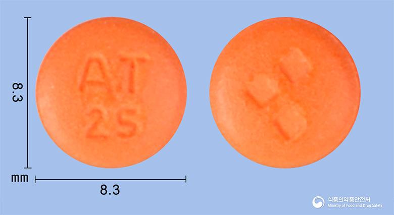 아테노린정25밀리그램(아테놀롤)(수출용)