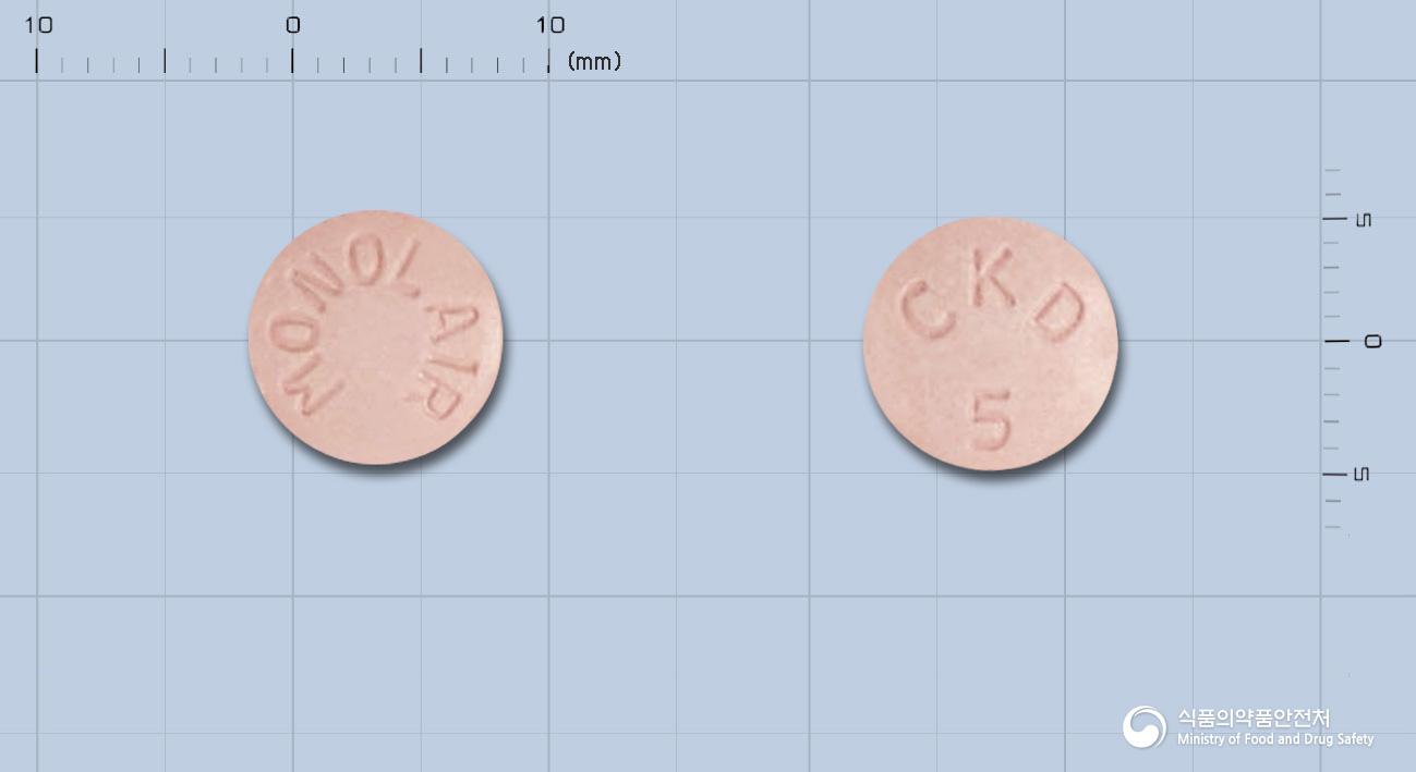 모놀레어츄정5밀리그램(몬테루카스트나트륨)
