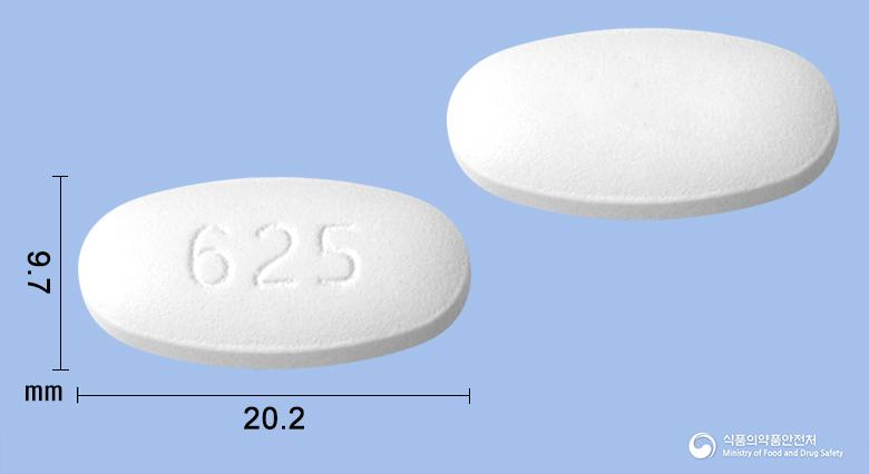 맥시크란정625밀리그램(아목시실린-클라불란산칼륨)(수출명:Amonalic 625mg tablets)